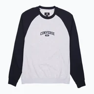 Bluzy męskie - Bluza męska Converse Retro Chuck Raglan Crew 10027641-A03 light retro grey heather/bla - miniaturka - grafika 1