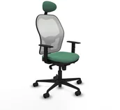 Fotele i krzesła biurowe - Krzesło Biurowe z Zagłówkiem Jorquera Piqueras y Crespo 1D036N1 Szmaragdowa Zieleń - miniaturka - grafika 1