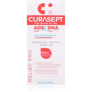 Curasept ADS DNA 220 Relief Pro 0.20% CHX + chlorobutanol Płyn do płukania jamy ustnej - Higiena protez i aparatów ortodontycznych - miniaturka - grafika 1
