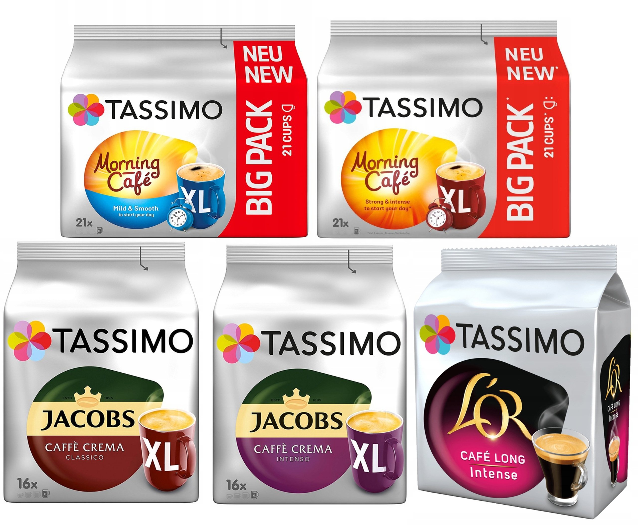 Kapsułki Tassimo Jacobs zestaw XL mix 90 sztuk