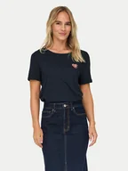Koszulki i topy damskie - ONLY T-Shirt Kita 15244714 Granatowy Regular Fit - miniaturka - grafika 1