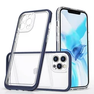Etui i futerały do telefonów - Clear 3in1 etui do iPhone 12 Pro żelowy pokrowiec z ramką niebieski - miniaturka - grafika 1