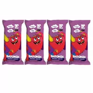 Batoniki - BeRAW Kids Baton Jagoda Jabłko Zestaw 4 x 25 g - miniaturka - grafika 1