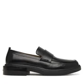 Półbuty męskie - Loafersy Calvin Klein Cupped Band Loafer Lth HM0HM02065 Czarny - miniaturka - grafika 1