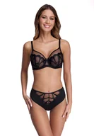 Biustonosze - Biustonosz z haftem Soft AV 2187 miękki czarny 65D - miniaturka - grafika 1