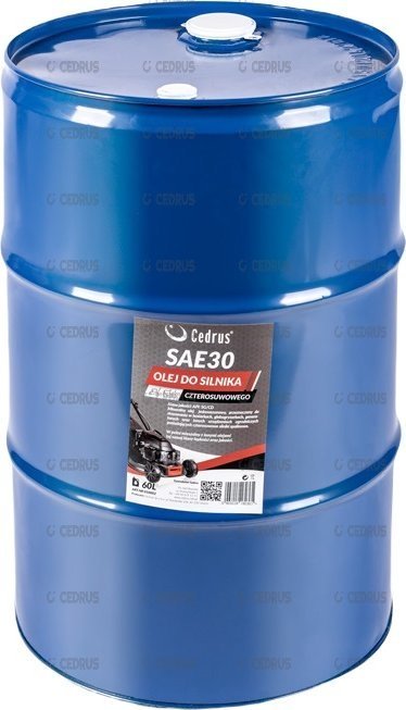 Cedrus OLEJ SILNIKOWY CEDRUS SAE30 BECZKA 60L DO SILNIKA KOSIAREK TRAKTORKÓW AGREGATÓW GLEBOGRYZAREK ZAMIATAREK NAC,OLEO-MAC,STIHL,B&S Briggs & Stratton,HONDA,SUBARU itp. do silników czterosuwowych - EWIMAX - OFICJALNY DYSTRYBUTOR - AUTORYZOWANY DEALER C