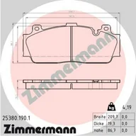 Klocki hamulcowe - Klocki hamulcowe - komplet ZIMMERMANN 25380.190.1 - miniaturka - grafika 1