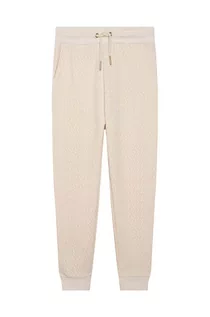 Spodnie i spodenki dla dziewczynek - Michael Kors spodnie dresowe bawełniane dziecięce kolor beżowy wzorzyste - grafika 1