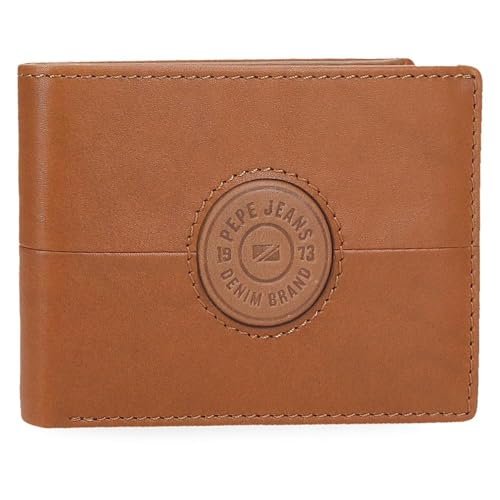 Pepe Jeans Cracker Poziomy Portfel z Portfelem Beżowy 11x8x1 cm Skóra by Joumma Bags, beż, Talla única, Poziomy portfel z portfelem