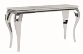 Konsole i sekretarzyki - Konsolka glamour PRINCE C CERAMIC BIAŁY CALACATTA/CHROM 120X40 - miniaturka - grafika 1