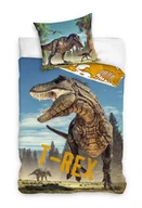 Pościel - Pościel bawełniana CARBOTEX Dinozaur T-rex, 140x200 cm, 2 elementy - miniaturka - grafika 1