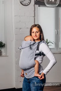 LennyLamb Nosidło LennyGo Mała Jodełka Szara Baby LNN_GO_BB_LTTL_HRRNGBN_GR - Nosidełka dla dzieci - miniaturka - grafika 1