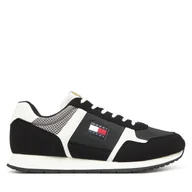 Sneakersy męskie - Sneakersy Tommy Jeans Tjm Runner Casual EM0EM01590 Czarny - miniaturka - grafika 1