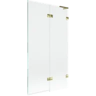 Parawany nawannowe - Mexen Lunar L parawan nawannowy 2-skrzydłowy prawy 100 x 150 cm, transparent, złoty - 897L-100-100-50-00-P - miniaturka - grafika 1