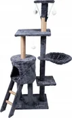 Drapaki dla kotów - Drapak dla kota legowisko wieża domek drabinka 5 poziomów grafitowy - miniaturka - grafika 1