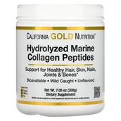 Suplementy naturalne - California Gold Nutrition Hydrolyzed Marine Collagen Peptides 200g - miniaturka - grafika 1