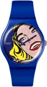 Zegarki męskie - Zegarek Swatch SUOZ352 GIRL BY ROY LICHTENSTEIN, THE WATCH - miniaturka - grafika 1
