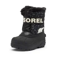 Śniegowce damskie - Sorel Snow Commander Dziecięce śniegowce, czarny (Czarny jasnoczerwony), 29 EU - miniaturka - grafika 1