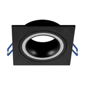 Lampy sufitowe - Sypialniana lampa Indi C wpust do zabudowy czarny square - miniaturka - grafika 1