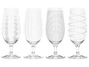 MIKASA Mikasa Cheers kieliszki do martini, 290 ml, 4 sztuki, szkło kryształowe, srebrne, 460 ml, zestaw 4 sztuk - Szklanki - miniaturka - grafika 1