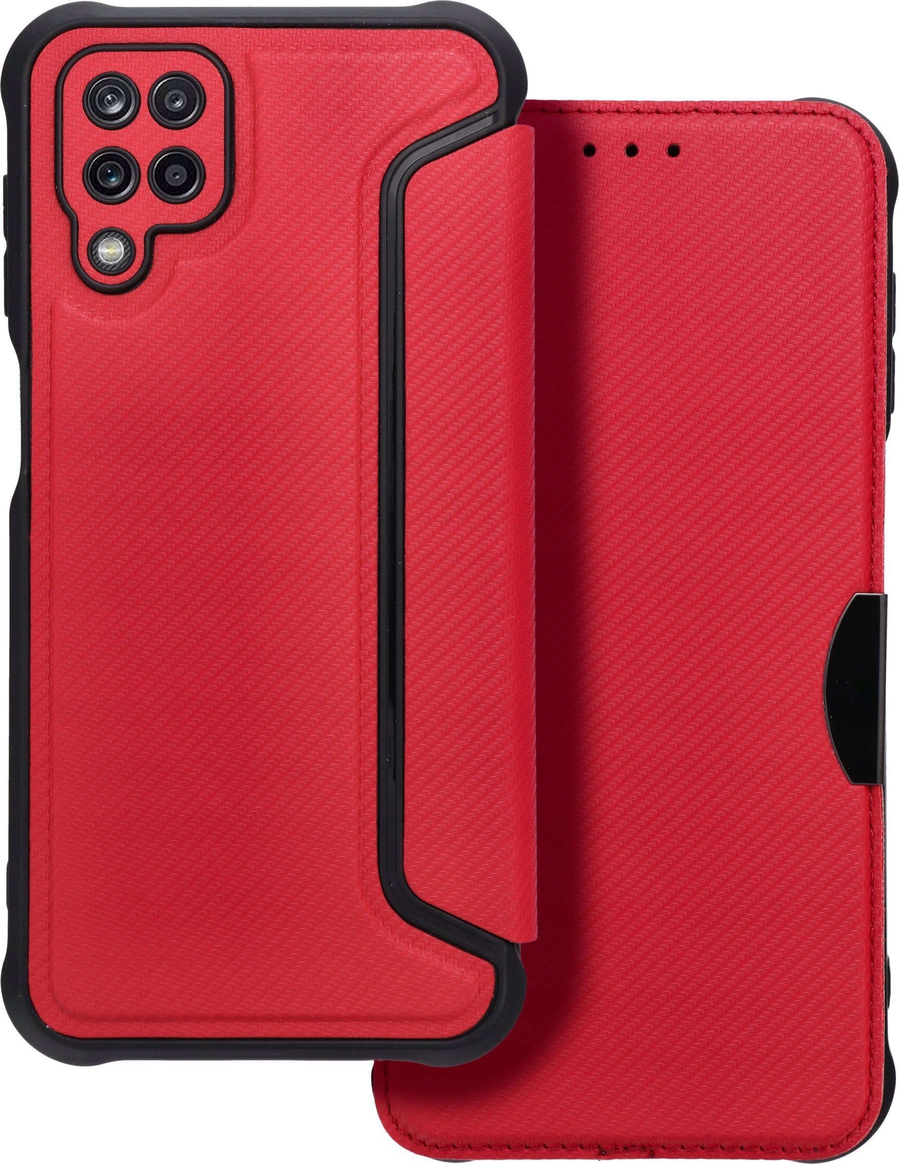 OEM Kabura RAZOR Book do SAMSUNG A12 / M12 czerwony