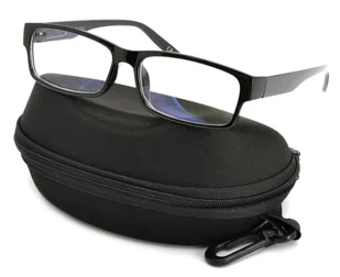 Okulary z filtrem Antyrefleksyjne zerówki Nerdy prostokątne DR-114-C1 - Okulary korekcyjne, oprawki, szkła - miniaturka - grafika 1