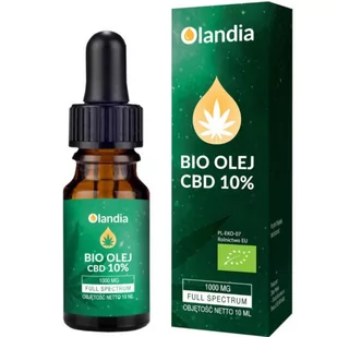 Olandia Olejek konopny 10 % (1000 mg fitoskładników) Suplement diety 10 ml Bio - Suplementy naturalne - miniaturka - grafika 1