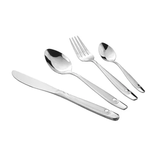 cofi1453® 24-elementowy zestaw sztućców elegancki design trwałe zastosowanie w domu nóż widelec łyżka łyżeczka satynowy motyw 3 - Zestawy sztućców - miniaturka - grafika 1