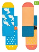 Skarpetki damskie - Happy Socks Skarpety (2 pary) w kolorze pomarańczowo-niebieskim ze wzorem - miniaturka - grafika 1