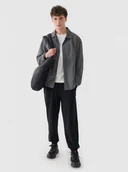 Spodnie sportowe męskie - Męskie spodnie dresowe Outhorn OTHWAW24TTROM1218 - czarne - miniaturka - grafika 1