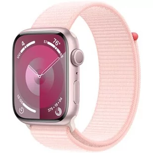 APPLE Watch 9 GPS 45mm koperta z aluminium (różowy) + opaska sportowa (różowy)  - Smartwatch - miniaturka - grafika 1