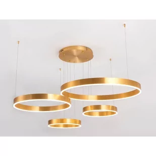 MCODO Nowoczesna lampa GOLDENRING w technologii led o mocy 110W z ciepłą barwą 3000K LC-011-AD-4R-110W - Lampy sufitowe - miniaturka - grafika 1
