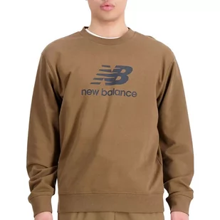 Bluza New Balance MT31538DHE - brązowa - Bluzy męskie - miniaturka - grafika 1