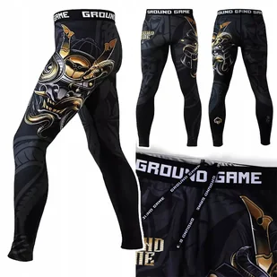 Legginsy Treningowe Kompresyjne Męskie Ground Game Oni Samurai R. Xxl - Kimona, stroje i obuwie - miniaturka - grafika 1