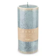 Świece - Pl Zielony Świeca Rustic Patyn Walec Duży Fi7 - miniaturka - grafika 1