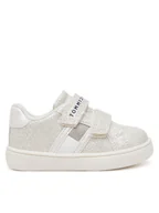 Buty dla dziewczynek - Tommy Hilfiger Sneakersy Flag Low Cut Velcro Sneaker T1A9-33726-0375 M Écru - miniaturka - grafika 1