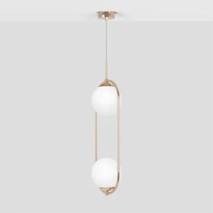 Lampa wisząca na dwie żarówki, złoty kolor K-5392 z serii RITUS  - Lampy sufitowe - miniaturka - grafika 1