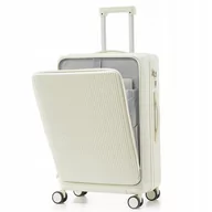 Walizki - WALIZKA Kabinowa BIAŁA ABS Odporna 38L USB - miniaturka - grafika 1