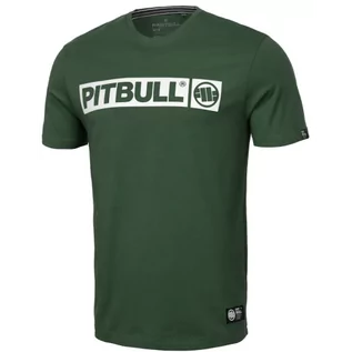 Koszulki sportowe męskie - Pit Bull T-shirt Koszulka Lekka Hilltop Dark Green - grafika 1