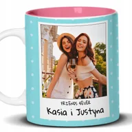 Kubki - Kubek Z Nadrukiem PREZENT DLA SIOSTRY Imię Biało Różowy Kreator - miniaturka - grafika 1