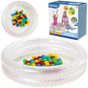 Bestway Basenik z kulkami 0,91cm x 0,20m 51141 - Zabawy w naśladowanie dorosłych - miniaturka - grafika 1