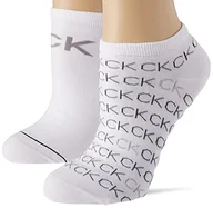 Sneakersy damskie - Calvin Klein All Over Logo damskie sneakersy (2 sztuki), biały, rozmiar uniwersalny - miniaturka - grafika 1