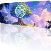Podkładki pod mysz - PODKŁADKA GAMINGOWA Runiczne Drzewo 80x30 TILT Wytrzymała Duża Na biurko - miniaturka - grafika 1