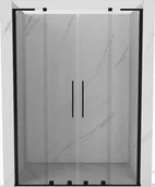 Ścianki i drzwi prysznicowe - Mexen Velar L Duo drzwi prysznicowe rozsuwane 160 cm, transparent, czarne - 871-160-003-02-70 - miniaturka - grafika 1