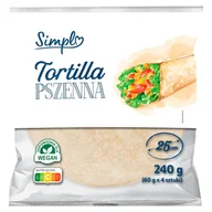 Inne pieczywo - Simpl Tortilla pszenna 240 g (4 x 60 g) - miniaturka - grafika 1