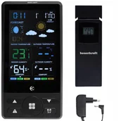 Stacje pogodowe - Bezprzewodowa stacja pogodowa termometr barometr zegar budzik prognoza Baue - miniaturka - grafika 1