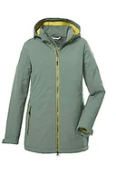 Kurtki damskie - Killtec Damska kurtka softshellowa/kurtka outdoorowa z odpinanym kapturem KOW 8 WMN SFTSHLL JCKT, pale green, 44, 39685-000 - miniaturka - grafika 1