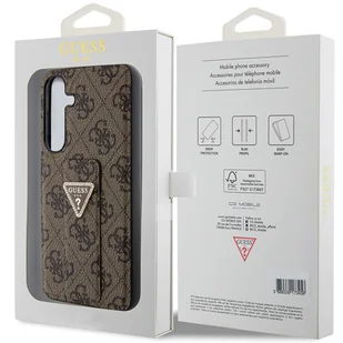 Guess GUHCS24SPGS4TDW S24 S921 brązowy/brown hardcase Grip Stand 4G Triangle Strass - Etui i futerały do telefonów - miniaturka - grafika 11