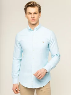Ralph Lauren Polo Koszula Classics 710784299011 Niebieski Slim Fit - Koszule męskie - miniaturka - grafika 1