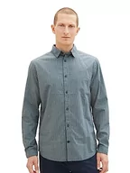 Koszule męskie - TOM TAILOR Męska koszula o regularnym kroju w kratę z bawełny, 32279-smokey Sea Green Small Check, XXL - miniaturka - grafika 1